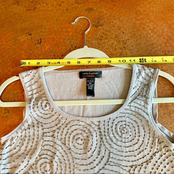 CABLE & GAUGE Gray beaded sweater - Picture 6 of 7